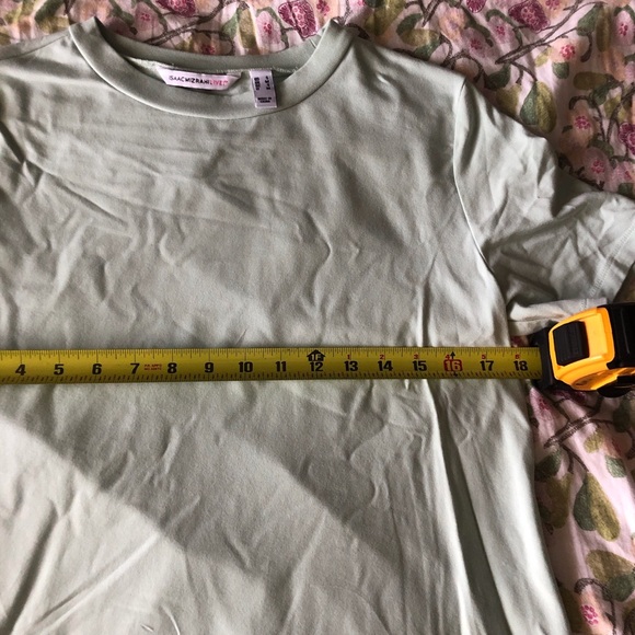 Isaac mizrahi Pastel green casual long shirt - Picture 4 of 5